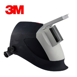 美3M PS100焊接防护面罩 黑玻璃头戴式电焊面具 防火氩弧焊面罩
