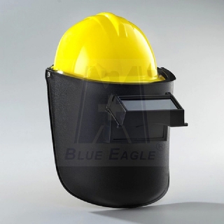 蓝鹰配帽式焊接面罩 防强光高空电焊面罩 防飞溅劳保焊接面罩