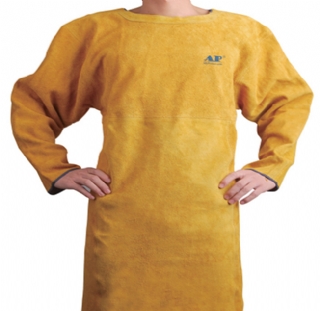 友盟AP-6200金黄色皮长袖围裙
