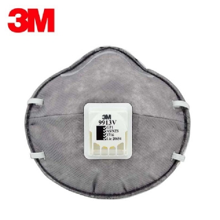 3M9913V活性炭安全口罩 带阀防尘防毒防护口罩